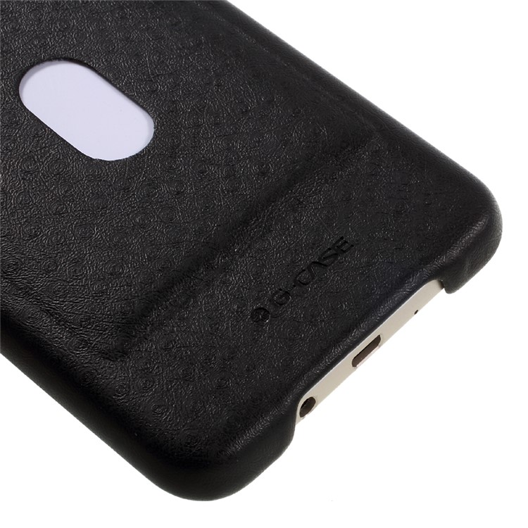 G-CASE Ostrich Texture Leather Coated Hard Phone Case with Card Slot for Samsung Galaxy J7 (2016) - Black-6