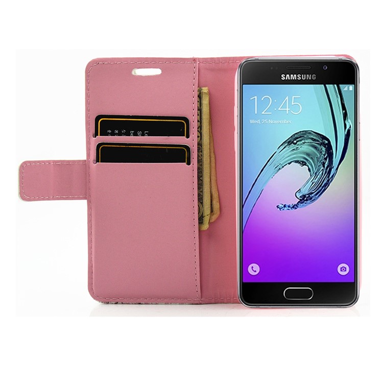 Patterned Rhinestones Wallet Leather Stand Case for Samsung Galaxy A3 (2017) - Butterfly Fairy-10