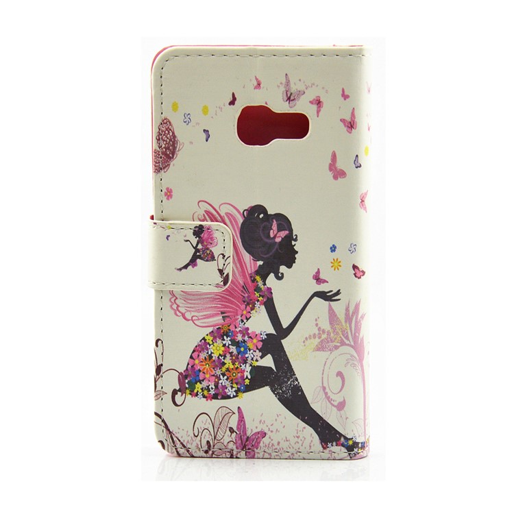 Patterned Rhinestones Wallet Leather Stand Case for Samsung Galaxy A3 (2017) - Butterfly Fairy-3