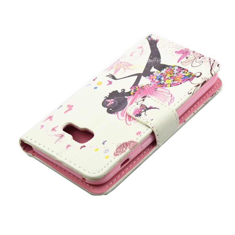 Patterned Rhinestones Wallet Leather Stand Case for Samsung Galaxy A3 (2017) - Butterfly Fairy-5