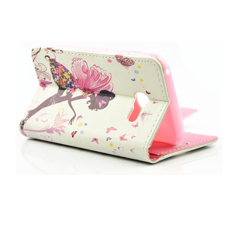 Patterned Rhinestones Wallet Leather Stand Case for Samsung Galaxy A3 (2017) - Butterfly Fairy-6