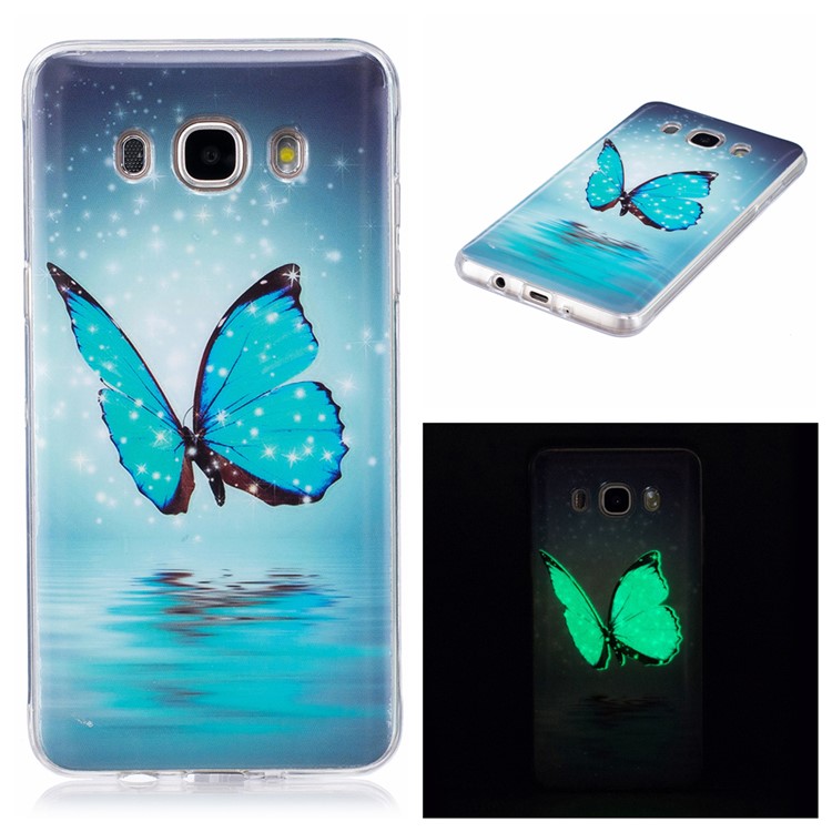 Noctilucent IMD Soft TPU Cell Phone Cover Case for Samsung Galaxy J5 (2016) - Butterfly