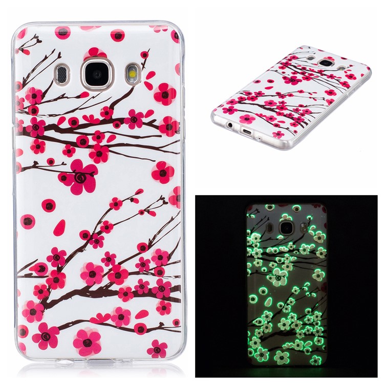 

Noctilucent IMD Soft TPU Back Protector Cover for Samsung Galaxy J5 (2016) - Plum Blossom