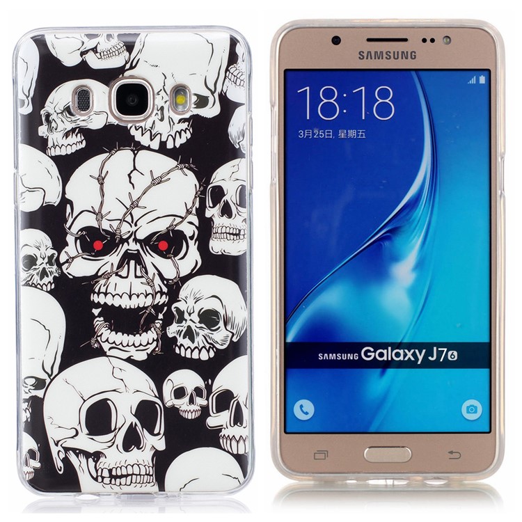 Luminous IMD Soft TPU Case for Samsung Galaxy J7 (2016) - Skulls-2