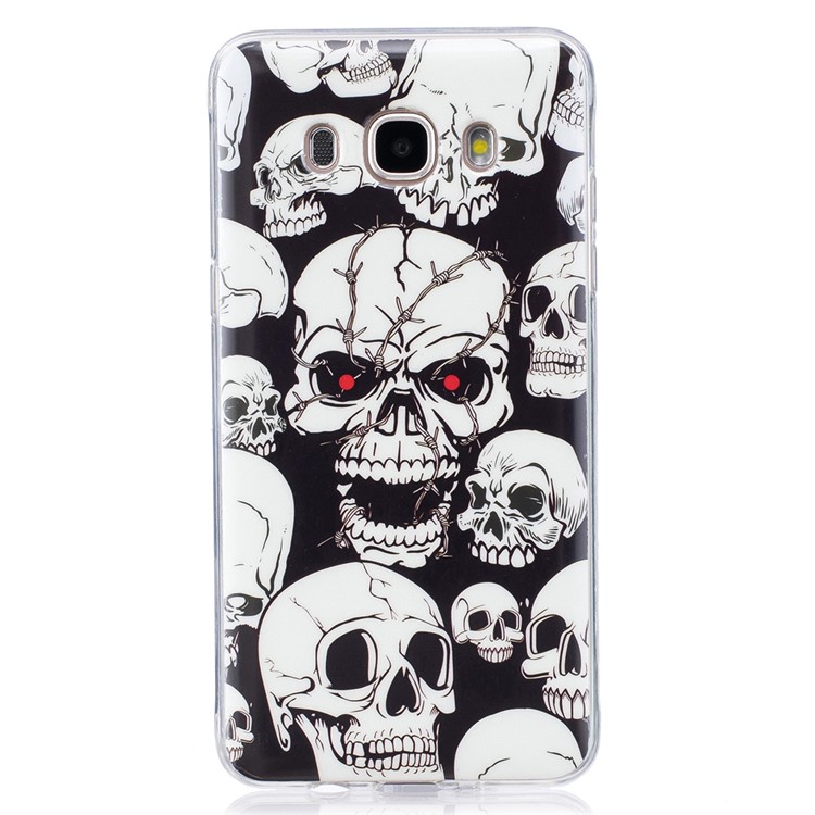 Luminous IMD Soft TPU Case Para Samsung Galaxy J7 (2016) - Calaveras