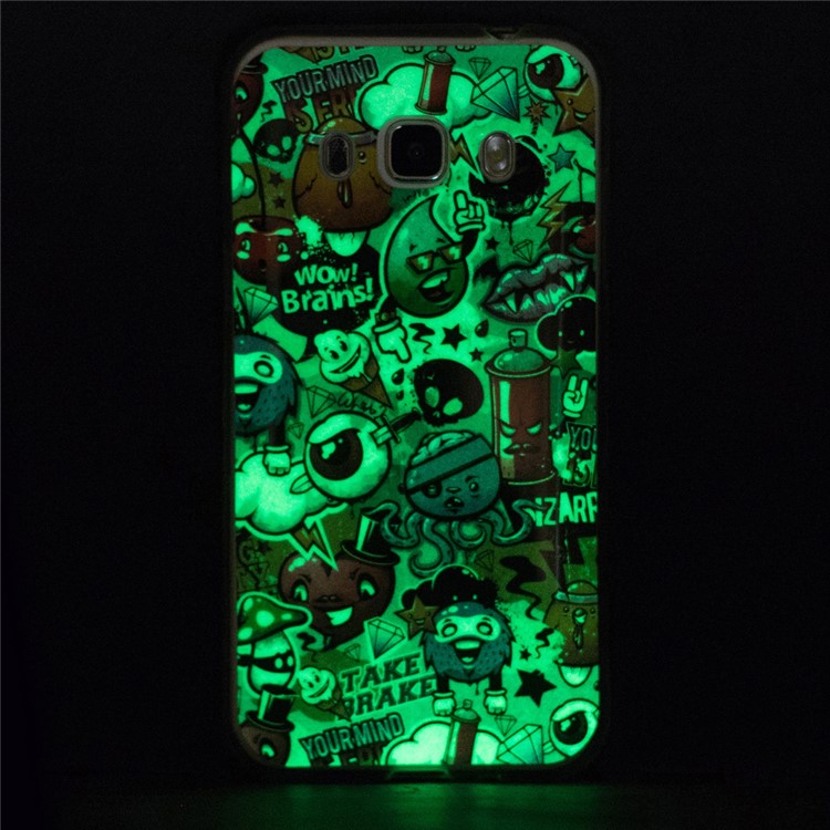 Luminous IMD Soft TPU Case Para Samsung Galaxy J7 (2016) - Calaveras