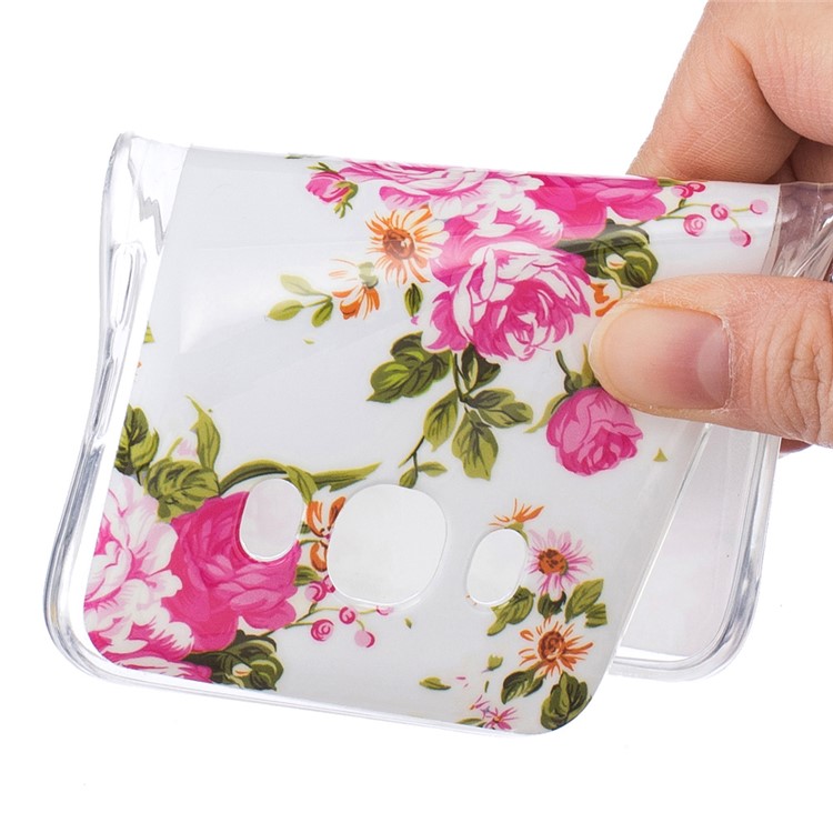 Luminous IMD Soft TPU Back Shield Casing for Samsung Galaxy J7 (2016) - Blooming Flowers-6