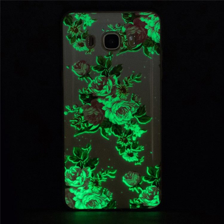Luminous IMD Soft TPU Back Shield Casing for Samsung Galaxy J7 (2016) - Blooming Flowers-7