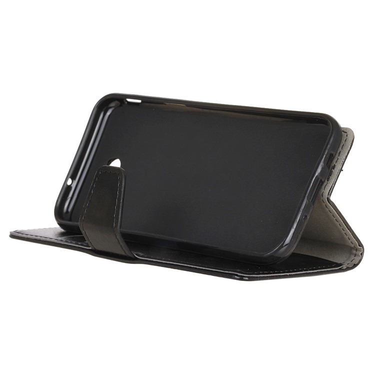Crazy Horse Wallet Leather Stand Case for Samsung Galaxy J3 Prime - Black-4