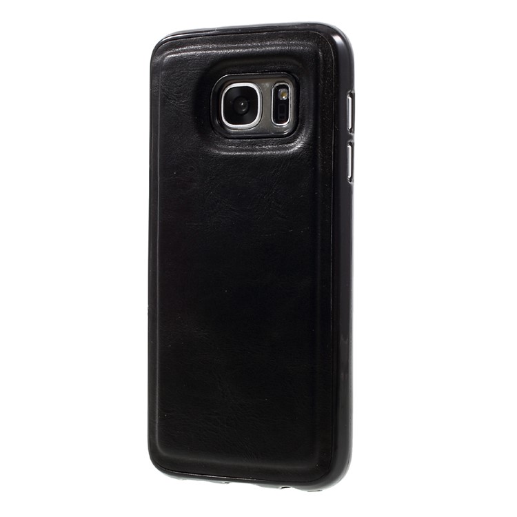 2-in-1 Split Leather Magnetic Wallet Phone Case for Samsung Galaxy S7 G930 - Black-11