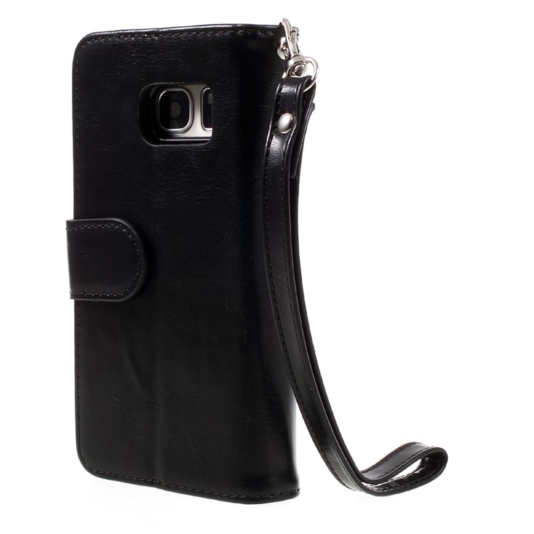 2-in-1 Split Leather Magnetic Wallet Phone Case for Samsung Galaxy S7 G930 - Black-2