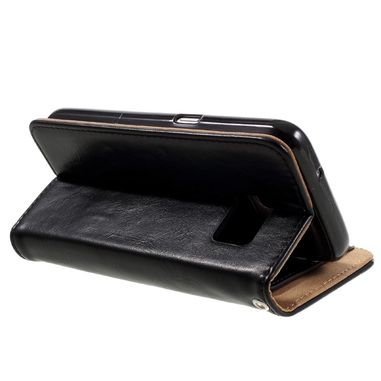 2-in-1 Split Leather Magnetic Wallet Phone Case for Samsung Galaxy S7 G930 - Black-5