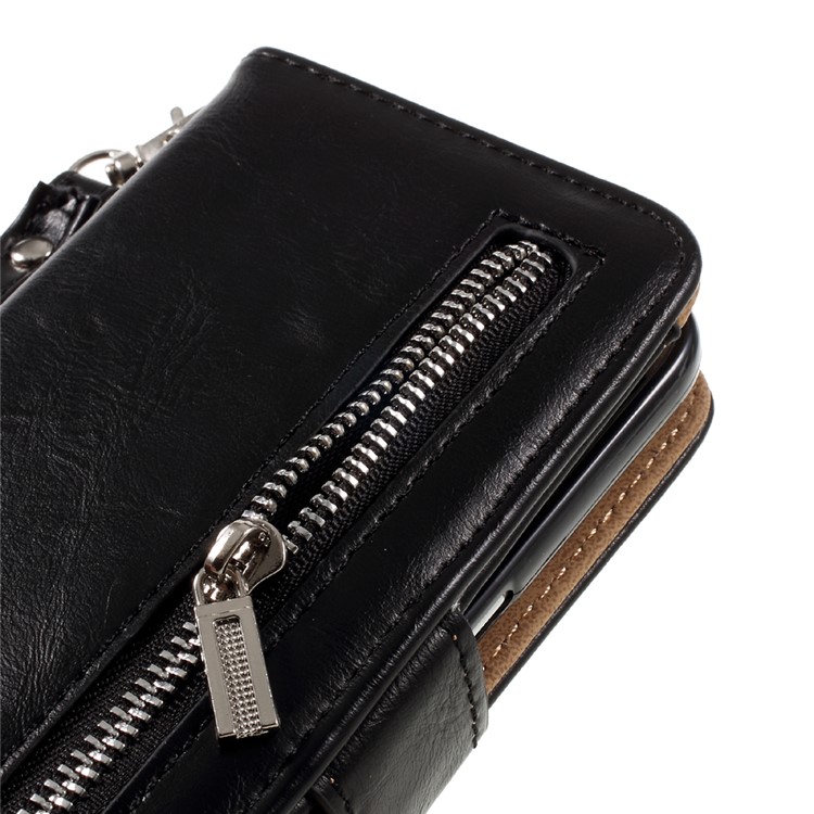 2-in-1 Split Leather Magnetic Wallet Phone Case for Samsung Galaxy S7 G930 - Black-8