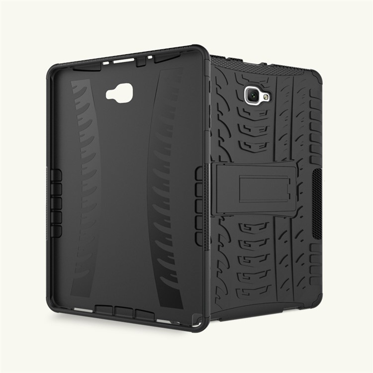 Heavy Duty Rugged Hybrid Cell Phone Case for Samsung Galaxy Tab A 10.1 (2016) with S Pen P580 / P585 - Black-13