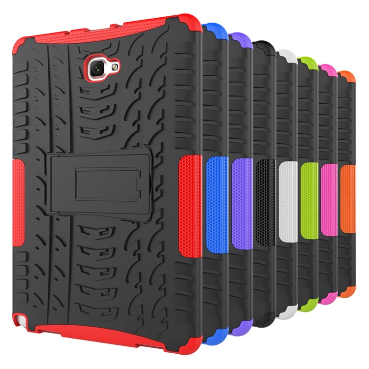 Heavy Duty Rugged Hybrid Cell Phone Case for Samsung Galaxy Tab A 10.1 (2016) with S Pen P580 / P585 - Black-14