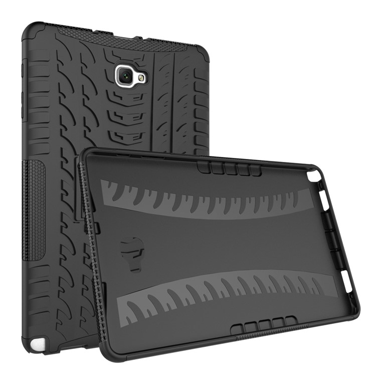 Heavy Duty Rugged Hybrid Cell Phone Case for Samsung Galaxy Tab A 10.1 (2016) with S Pen P580 / P585 - Black-2