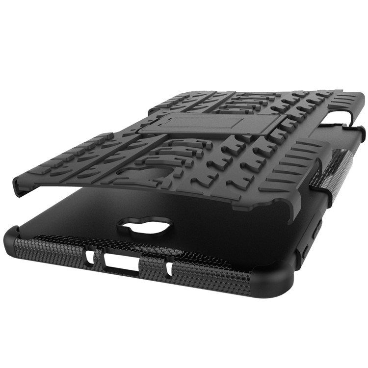 Heavy Duty Rugged Hybrid Cell Phone Case for Samsung Galaxy Tab A 10.1 (2016) with S Pen P580 / P585 - Black-3