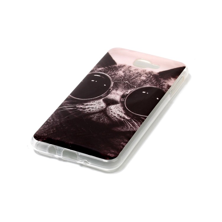 Pattern Printing IMD TPU Case for Samsung Galaxy J5 Prime/On5 2016 - Adorable Cat Wearing Glasses-2