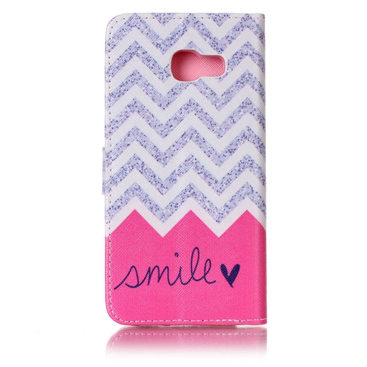 Patterned Leather Wallet Magnetic Case for Samsung Galaxy A5 (2017) - Wave-like Pattern-2