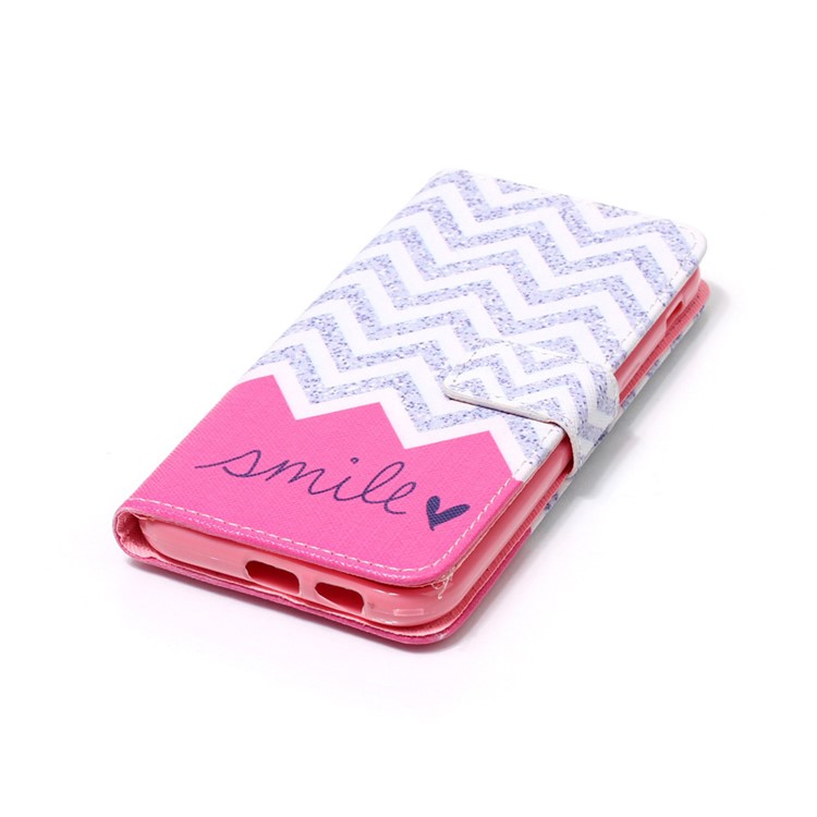 Patterned Leather Wallet Magnetic Case for Samsung Galaxy A5 (2017) - Wave-like Pattern-4