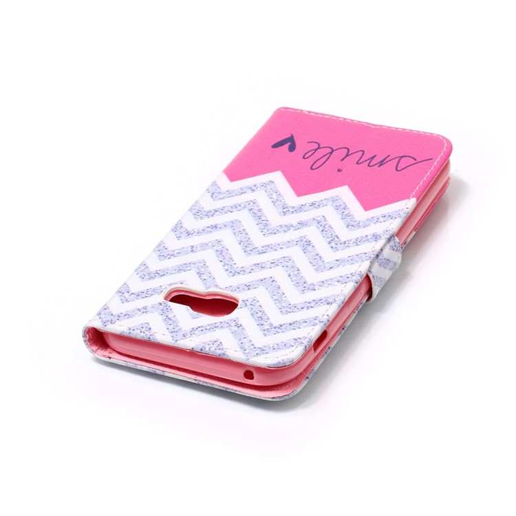 Patterned Leather Wallet Magnetic Case for Samsung Galaxy A5 (2017) - Wave-like Pattern-5