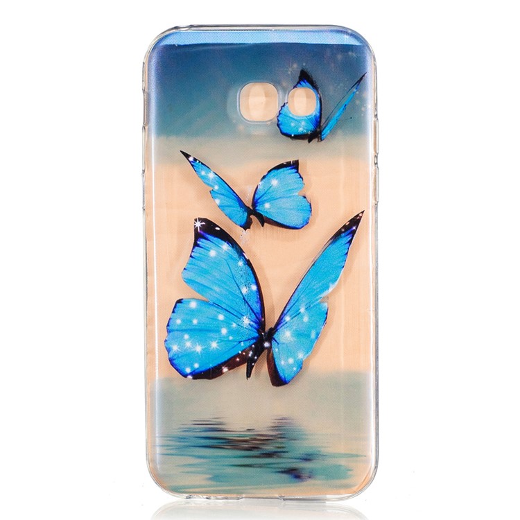 Embossed Soft Phone Case (TPU) for Samsung Galaxy A5 (2017) - Shiny Butterfly-1