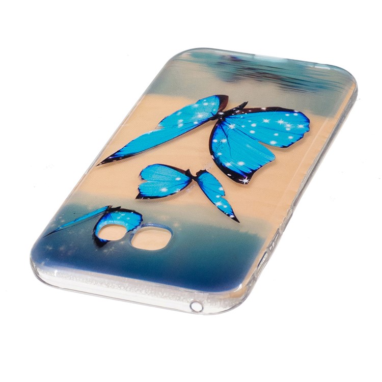 Embossed Soft Phone Case (TPU) for Samsung Galaxy A5 (2017) - Shiny Butterfly-3