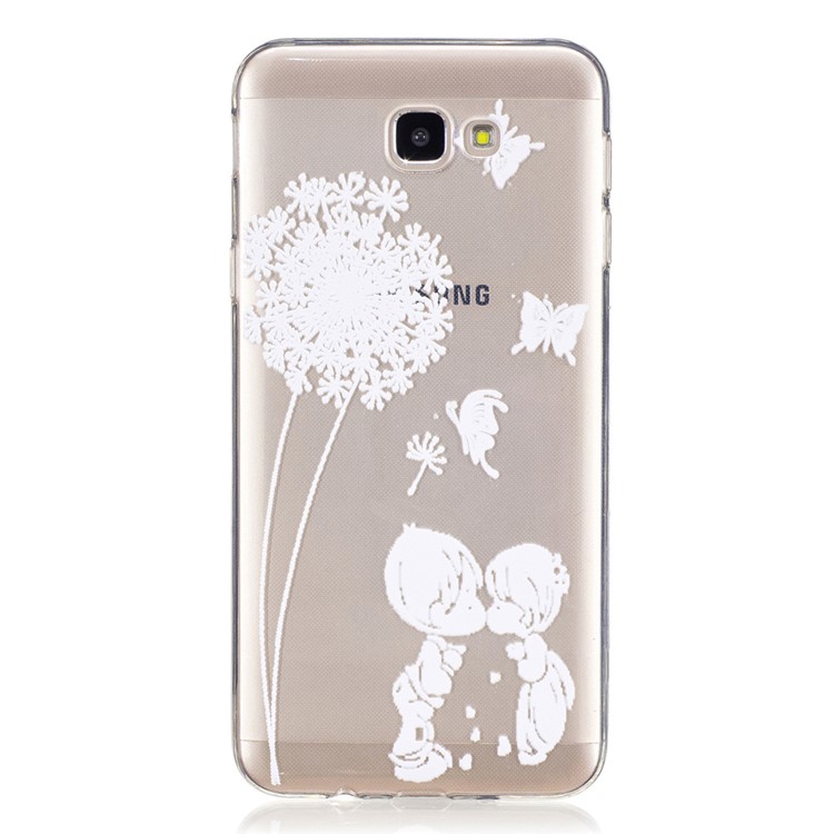 Embossed Soft Phone Case (TPU) for Samsung Galaxy J5 Prime /On5 2016 - Sweet Lover and Dandelion-1