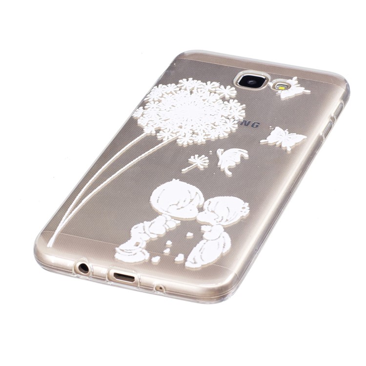 Embossed Soft Phone Case (TPU) for Samsung Galaxy J5 Prime /On5 2016 - Sweet Lover and Dandelion-3