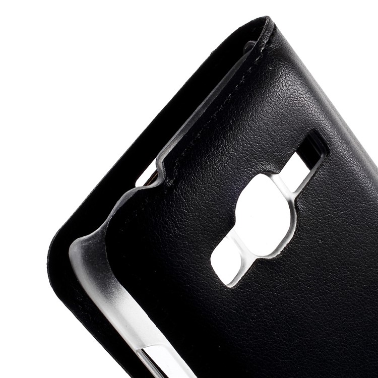 View Window Flip Leather Phone Case for Samsung Galaxy J1 mini prime - Black-5
