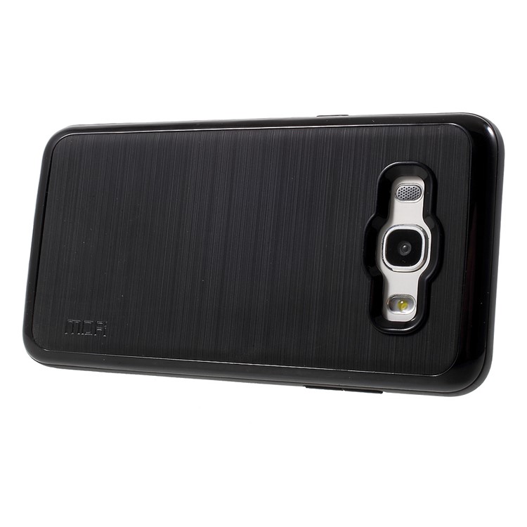 MOFI Brushed Hybrid Cellphone Case (TPU Back + PC Rim) for Samsung Galaxy J5 (2016) - Black-3