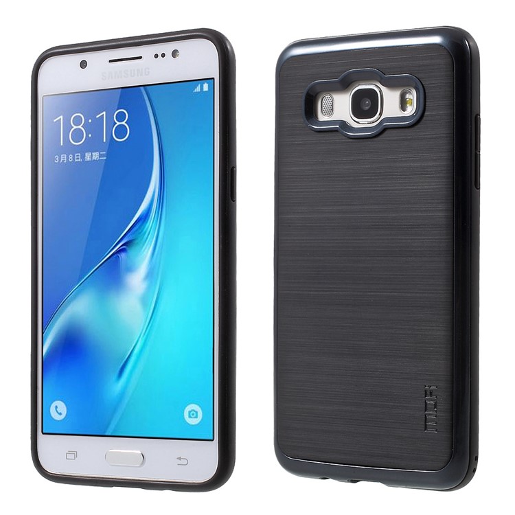 MOFI Brushed Hybrid Mobile Phone Protector Casing (TPU Back + PC Rim) for Samsung Galaxy J5 (2016) - Dark Blue-1