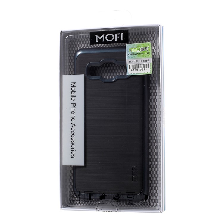 MOFI Brushed Hybrid Mobile Phone Protector Casing (TPU Back + PC Rim) for Samsung Galaxy J5 (2016) - Dark Blue-6