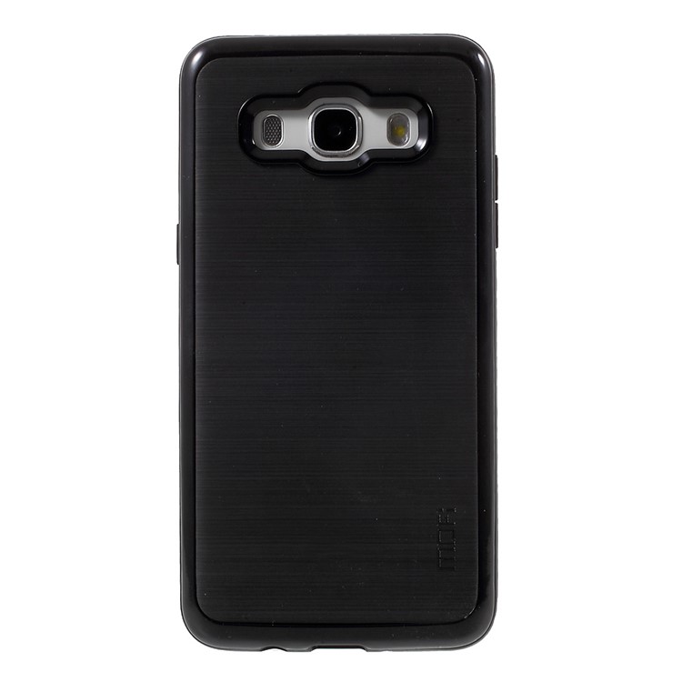 MOFI Brushed Hybrid Case for Samsung Galaxy J7 (2016) SM-J710 (TPU Back + PC Rim) - Black-2