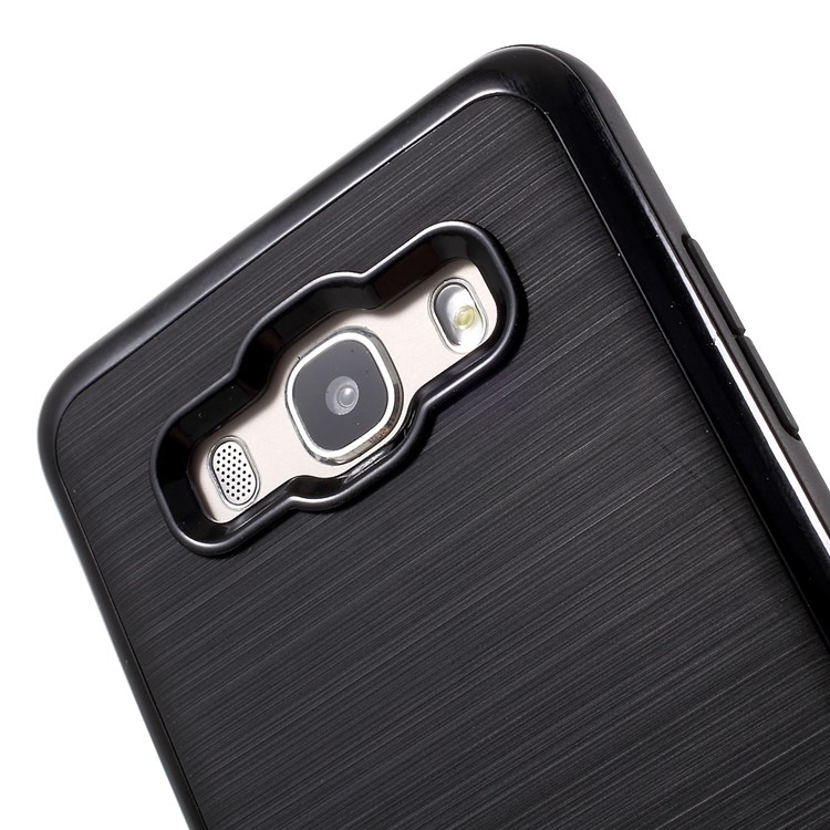 MOFI Brushed Hybrid Case for Samsung Galaxy J7 (2016) SM-J710 (TPU Back + PC Rim) - Black-4