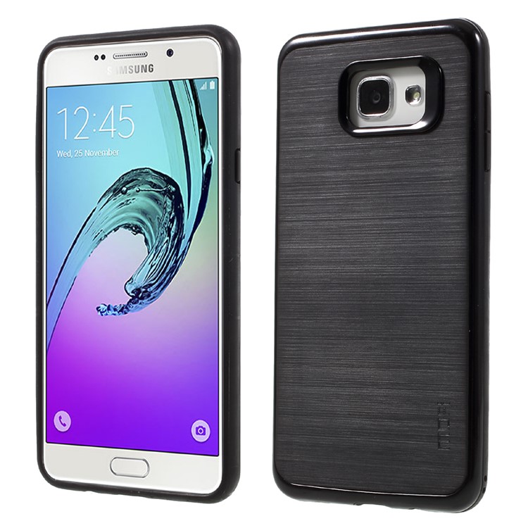 MOFI Brushed TPU Back + PC Rim Hybrid Case for Samsung Galaxy A7 SM-A710F (2016) - Black-1
