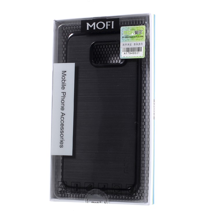 MOFI Brushed TPU Back + PC Rim Hybrid Case for Samsung Galaxy A7 SM-A710F (2016) - Black-7