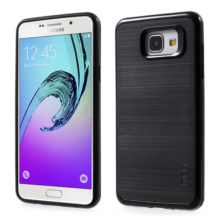 MOFI Brushed Hybrid Shell Case for Samsung Galaxy A5 SM-A510F (2016) (TPU Back + PC Rim) - Black-1