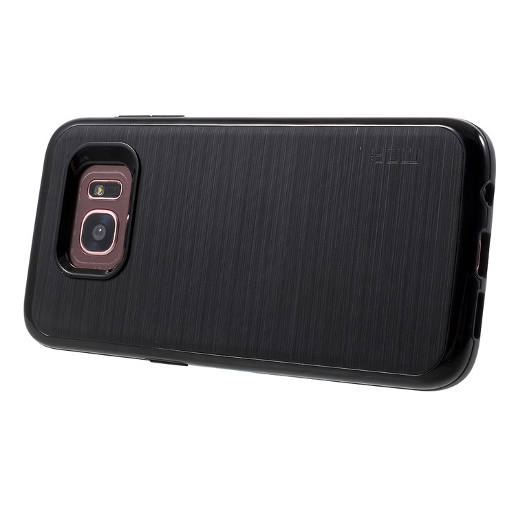 MOFI Brushed Hybrid Case for Samsung Galaxy S7 edge SM-G935 (TPU Back + PC Rim) - Black-3