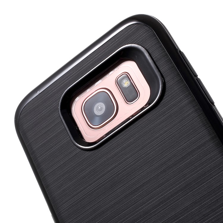 MOFI Brushed Hybrid Case for Samsung Galaxy S7 edge SM-G935 (TPU Back + PC Rim) - Black-5