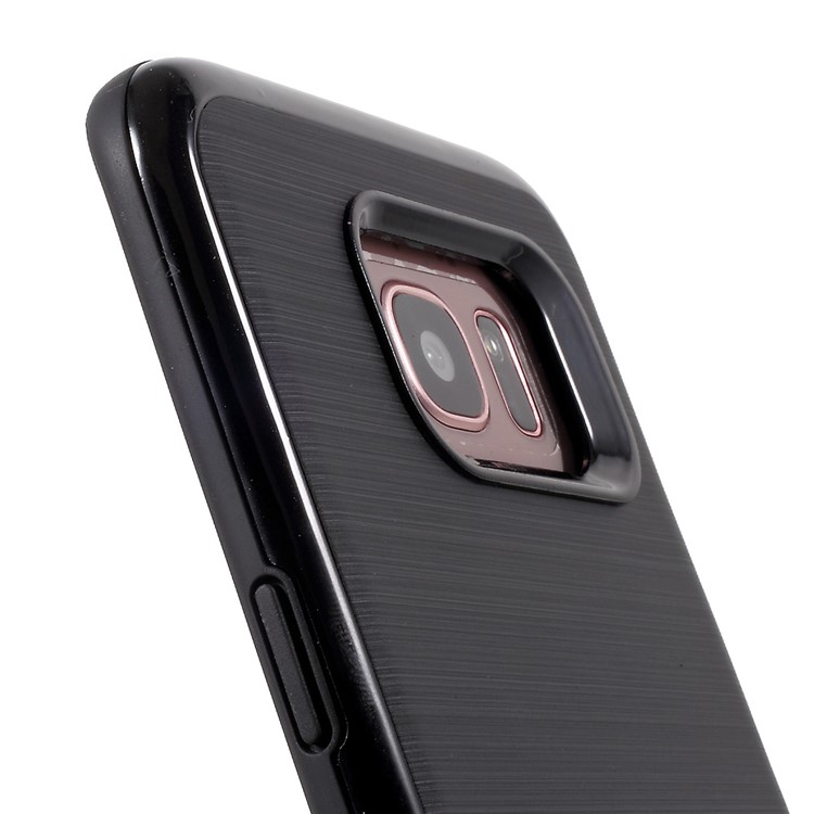 MOFI Brushed Hybrid Case for Samsung Galaxy S7 edge SM-G935 (TPU Back + PC Rim) - Black-6