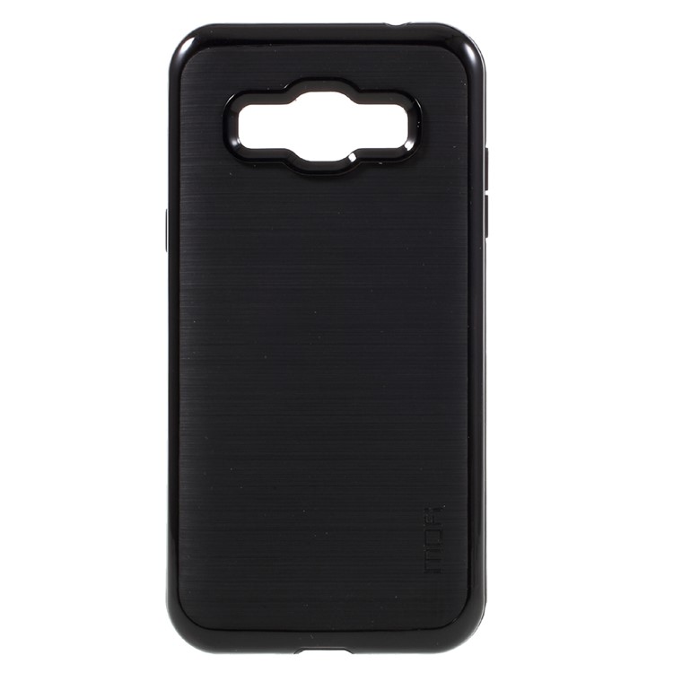 MOFI Brushed Cell Phone Case for Samsung Galaxy J3 (2016) / J3 (TPU + PC) - Black-1