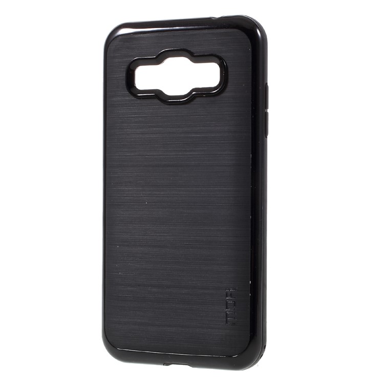 MOFI Brushed Cell Phone Case for Samsung Galaxy J3 (2016) / J3 (TPU + PC) - Black-2