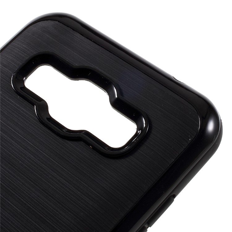 MOFI Brushed Cell Phone Case for Samsung Galaxy J3 (2016) / J3 (TPU + PC) - Black-4