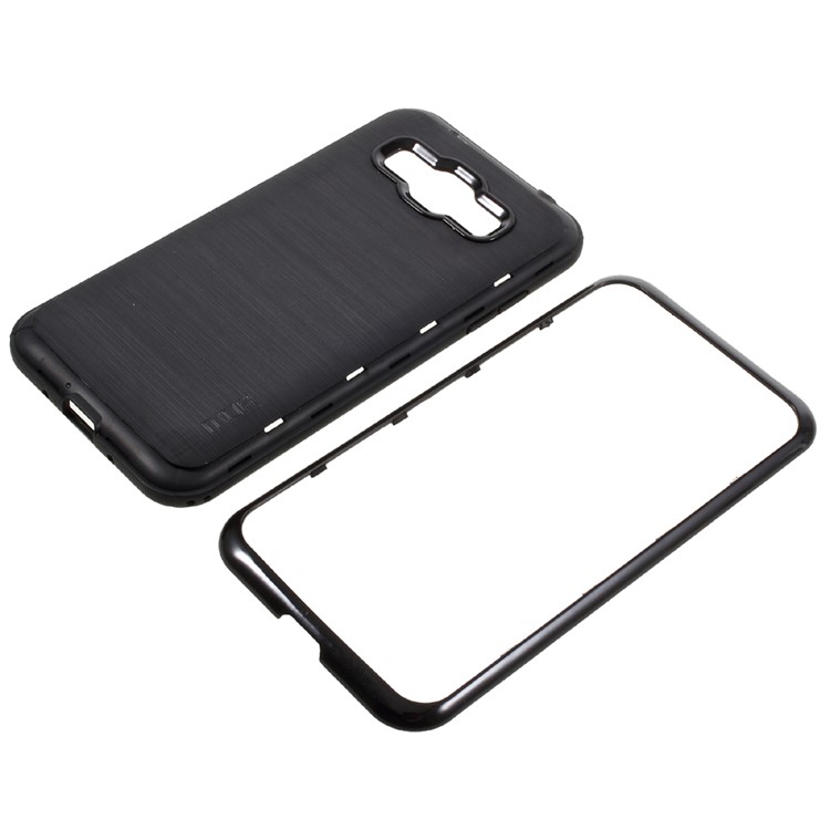 MOFI Brushed Cell Phone Case for Samsung Galaxy J3 (2016) / J3 (TPU + PC) - Black-6