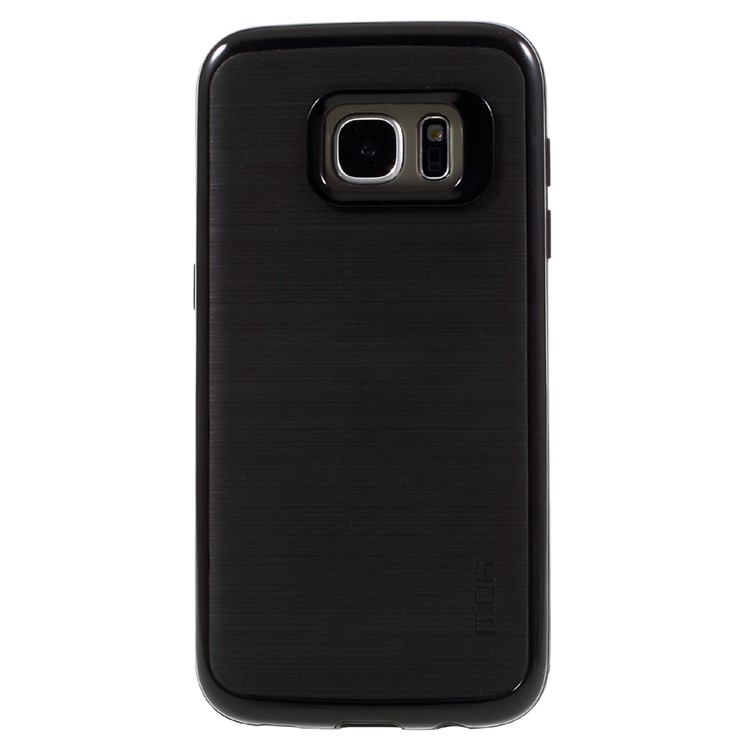 MOFI Brushed Hybrid Mobile Phone Case for Samsung Galaxy S7 SM-G930 (TPU Back + PC Rim) - Black-2