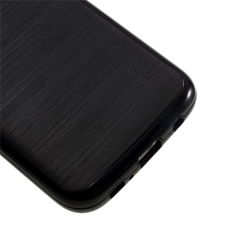 MOFI Brushed Hybrid Mobile Phone Case for Samsung Galaxy S7 SM-G930 (TPU Back + PC Rim) - Black-4