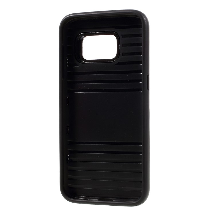MOFI Brushed Hybrid Mobile Phone Case for Samsung Galaxy S7 SM-G930 (TPU Back + PC Rim) - Black-5