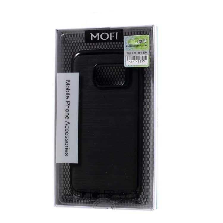 MOFI Brushed Hybrid Mobile Phone Case for Samsung Galaxy S7 SM-G930 (TPU Back + PC Rim) - Black-7