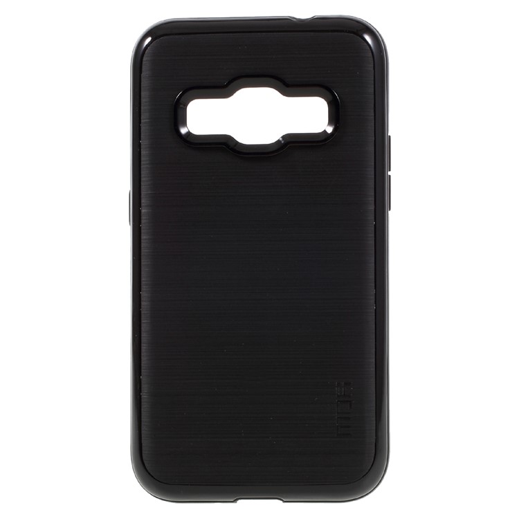 MOFI Brushed Phone Case for Samsung Galaxy J1 (2016) J120 (TPU + PC Rim) - Black-1
